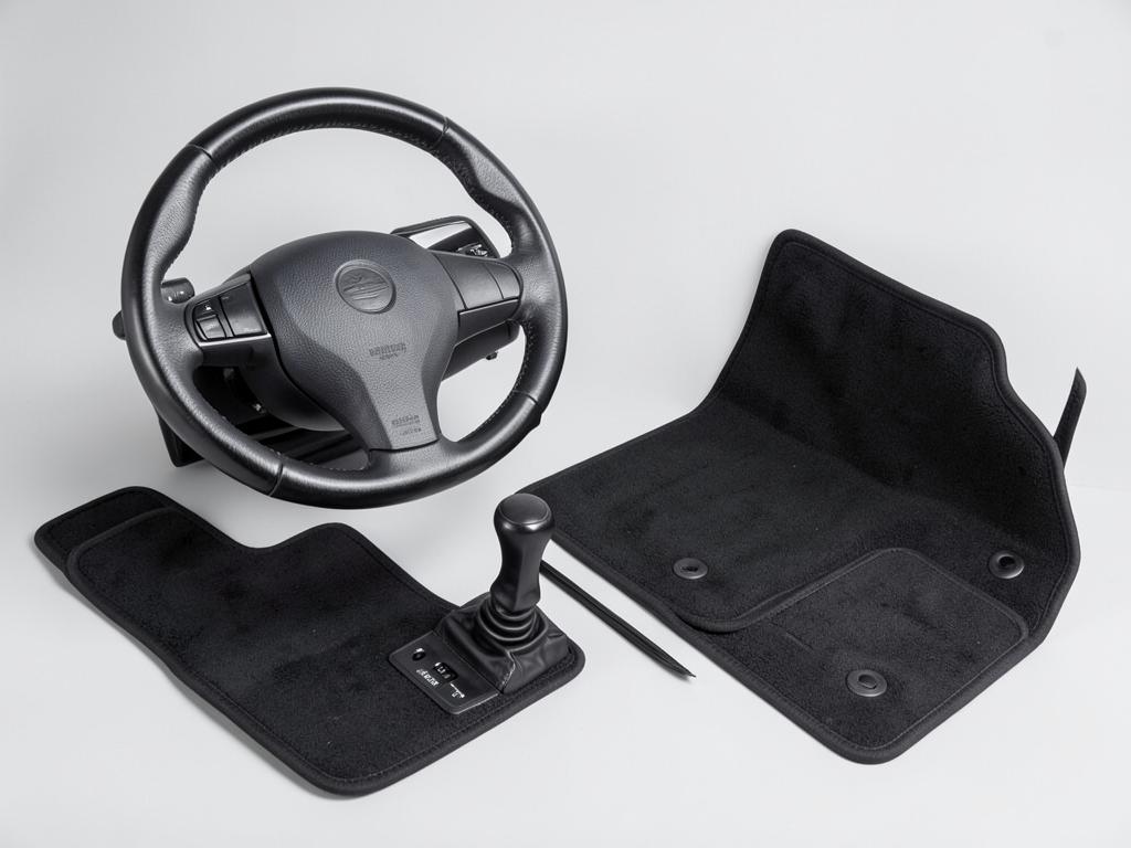 Car Interior Kit: Mats, Steering & Gear Cover